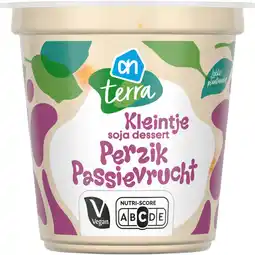 Albert Heijn AH Terra Kleintje soja dessert perzik passie aanbieding