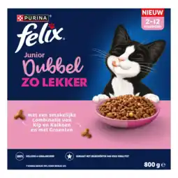 Albert Heijn Felix Dubbel zo lekker junior kip,kalkoen&melk aanbieding