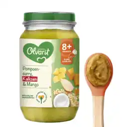 Albert Heijn Olvarit Pompoen curry kalkoen mango 8m+ aanbieding