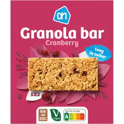 Albert Heijn AH Granola bar cranberry aanbieding