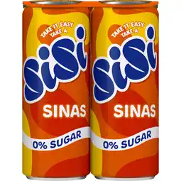 Albert Heijn Sisi Sinas 0% sugar 4-pack aanbieding