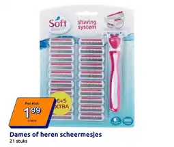 Action Dames of heren scheermesjes aanbieding