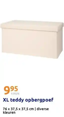 Action XL teddy opbergpoef aanbieding