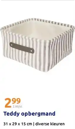 Action Teddy opbergmand aanbieding
