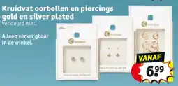 Kruidvat Kruidvat oorbellen en piercings gold en silver plated aanbieding