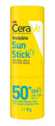 De Online Drogist CeraVe Invisible Sun Stick SPF50 8GR aanbieding
