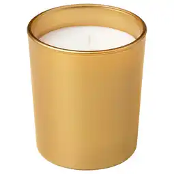 IKEA Gouden gokvÄllÅ kaars in glas, cilindrisch, sandelhout geur aanbieding