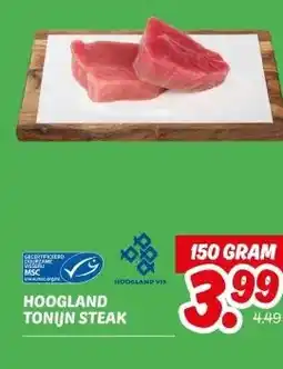 Dekamarkt HOOGLAND TONIJN STEAK aanbieding