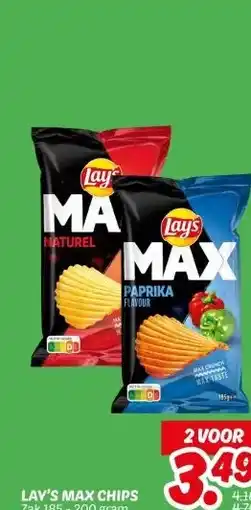 Dekamarkt LAY'S MAX CHIPS aanbieding