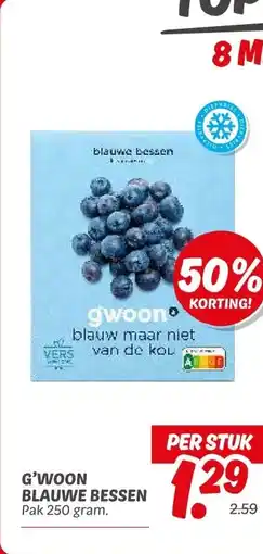 Dekamarkt G'WOON BLAUWE BESSEN aanbieding