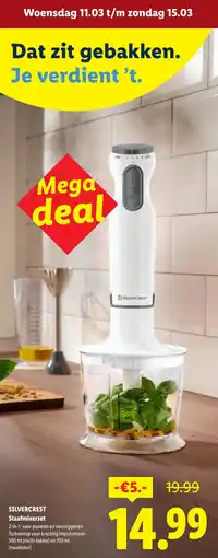 Lidl Silvercrest staafmixerset aanbieding