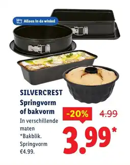Lidl Silvercrest springvorm of bakvorm aanbieding