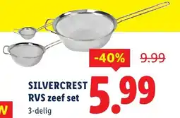 Lidl Silvercrest rvs zeef set aanbieding