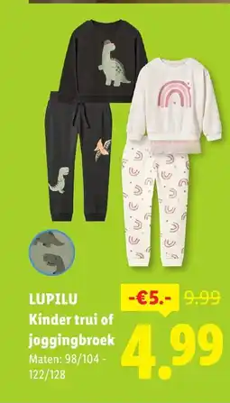 Lidl Lupilu kinder trui of joggingbroek aanbieding