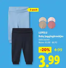 Lidl LUPILU Baby joggingbroekjes aanbieding