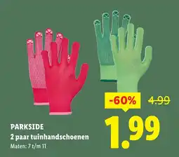 Lidl Parkside 2 paar tuinhandschoenen aanbieding