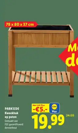 Lidl Parkside kweekbak op poten aanbieding