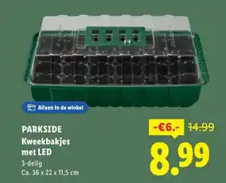Lidl Parkside kweekbakjes met led aanbieding