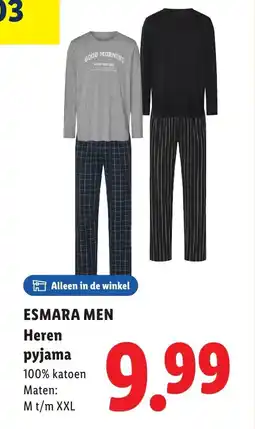 Lidl Asmara heren pyjama aanbieding
