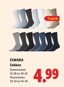 Lidl Esmara sokken aanbieding