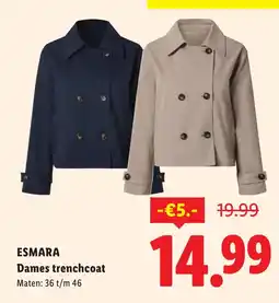 Lidl Esmara dames trenchcoat aanbieding