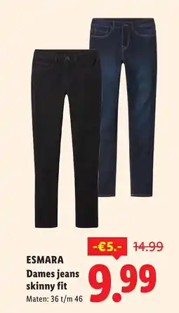 Lidl Esmara dames jeans skinny fit aanbieding