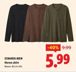 Lidl Esmara men heren shirt aanbieding