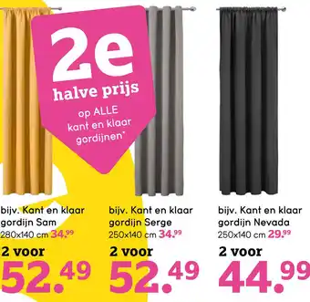 Leen Bakker op ALLE kant en klaar gordijnen aanbieding