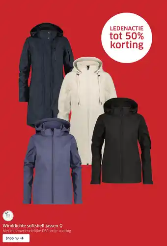 ANWB Winddichte softshell jassen aanbieding