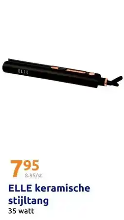 Action ELLE keramische stijltang aanbieding