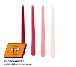 Action Dinerkaarsen aanbieding