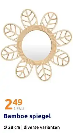 Action Bamboe spiegel aanbieding
