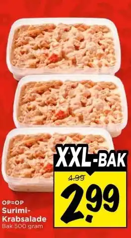Vomar Voordeelmarkt Surimi- Krabsalade aanbieding