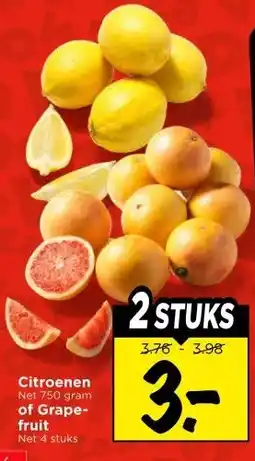 Vomar Voordeelmarkt Citroenen of Grape-fruit aanbieding