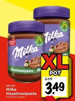 Vomar Voordeelmarkt Milka Hazelnootpasta aanbieding