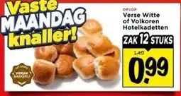 Vomar Voordeelmarkt Verse Witte of Volkoren Hotelkadetten aanbieding