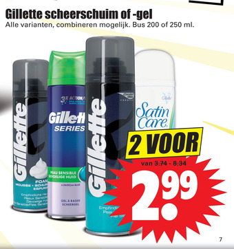 Dirk Gillette scheerschuim of -gel aanbieding
