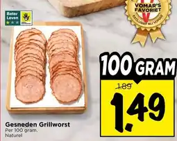 Vomar Voordeelmarkt Gesneden Grillworst aanbieding