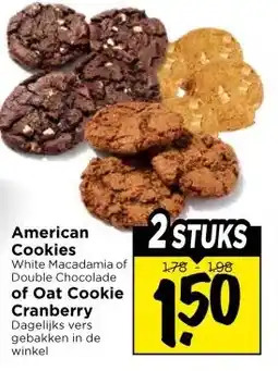 Vomar Voordeelmarkt American Cookies of Oat Cookie Cranberry aanbieding