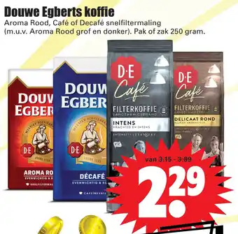 Dirk Douwe Egberts koffie aanbieding