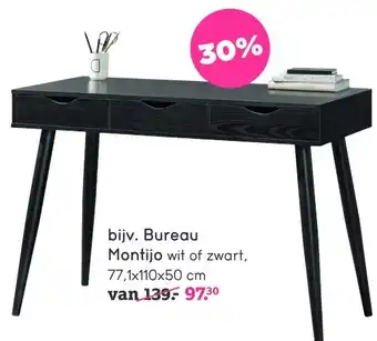 Leen Bakker Bureau Montijo 77.1x110x50 cm aanbieding