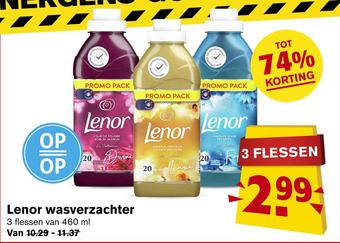 Hoogvliet Lenor wasverzachter aanbieding