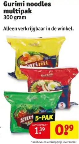 Kruidvat Gurimi noodles multipak aanbieding