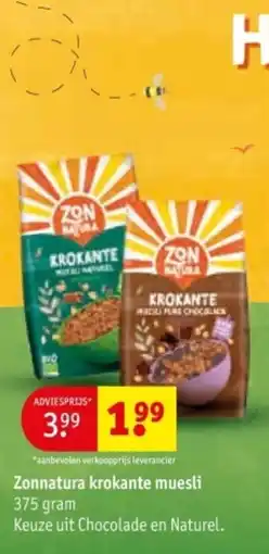 Kruidvat Zonnatura krokante muesli aanbieding