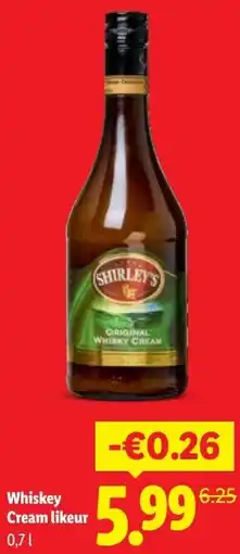 Lidl Whiskey Cream likeur aanbieding