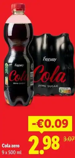 Lidl Cola zero aanbieding