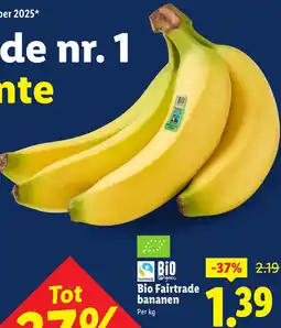 Lidl Bio Fairtrade bananen aanbieding