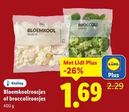 Lidl Bloemkoolroosjes of broccoliroosjes aanbieding