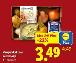 Lidl Verspakket prei kerriesoep aanbieding