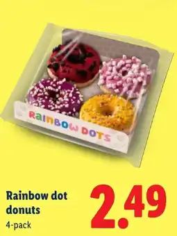Lidl Rainbow dot donuts aanbieding